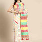 Off White Pure Cotton Woven Zari Design Floral Saree with Unstitched Blouse - Hiral Fashion | Swadesiicart