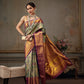 Green Pure Silk Woven Zari Design Floral Saree with Unstitched Blouse - Hiral Fashion | Swadesiicart