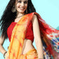 Mustard Organza Printed Tie and Dye Saree with Unstitched Blouse - Hiral Fashion | Swadesiicart