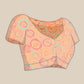 Pink Organza Printed Tie and Dye Saree with Unstitched Blouse - Hiral Fashion | Swadesiicart