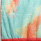 Green Organza Printed Tie and Dye Saree with Unstitched Blouse - Hiral Fashion | Swadesiicart