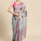 Multicolor Silk Blend Printed Abstract Saree with Unstitched Blouse - Hiral Fashion | Swadesiicart