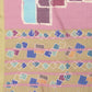 Pink Silk Blend Printed Abstract Saree with Unstitched Blouse - Hiral Fashion | Swadesiicart