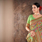 Green Cotton Blend Woven Thread Floral Saree with Unstitched Blouse - Hiral Fashion | Swadesiicart