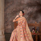 Pink Cotton Blend Woven Thread Floral Saree with Unstitched Blouse - Hiral Fashion | Swadesiicart