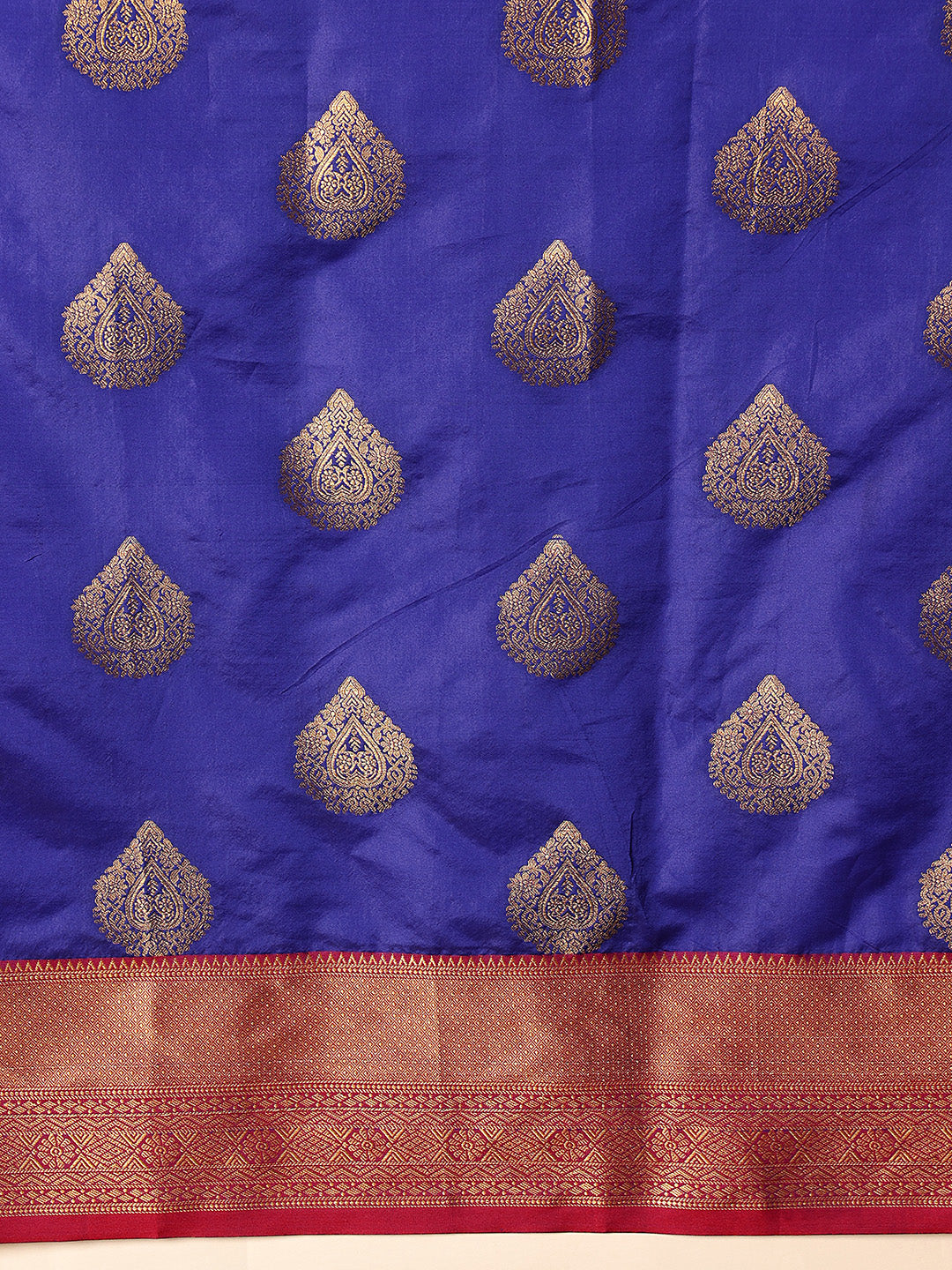 Hiral Fashion Blue Kanjeevaram Silk Woven Design Saree | Swadesiicart