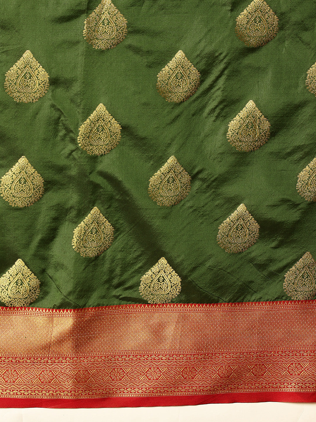 Hiral Fashion Green Kanjeevaram Silk Woven Design Saree | Swadesiicart