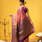 Hiral Fashion Pink Kanjeevaram Silk Woven Design Saree | Swadesiicart