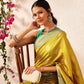 Hiral Fashion Yellow Kanjeevaram Silk Woven Design Saree | Swadesiicart