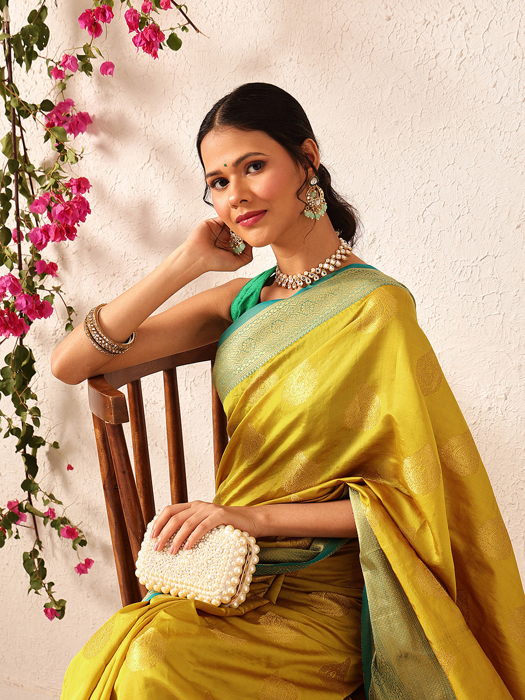 Hiral Fashion Yellow Kanjeevaram Silk Woven Design Swadesiicart