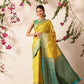 Hiral Fashion Yellow Kanjeevaram Silk Woven Design Saree | Swadesiicart