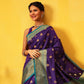 Hiral Fashion Blue Kanjeevaram Silk Woven Design Saree | Swadesiicart