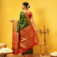 Hiral Fashion Green Kanjeevaram Silk Woven Design Saree | Swadesiicart
