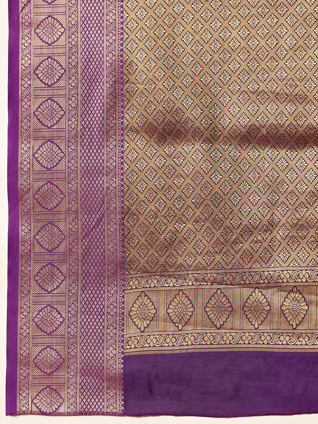 Hiral Fashion Pink Kanjeevaram Silk Woven Design Saree | Swadesiicart