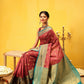 Hiral Fashion Red Kanjeevaram Silk Woven Design Saree | Swadesiicart