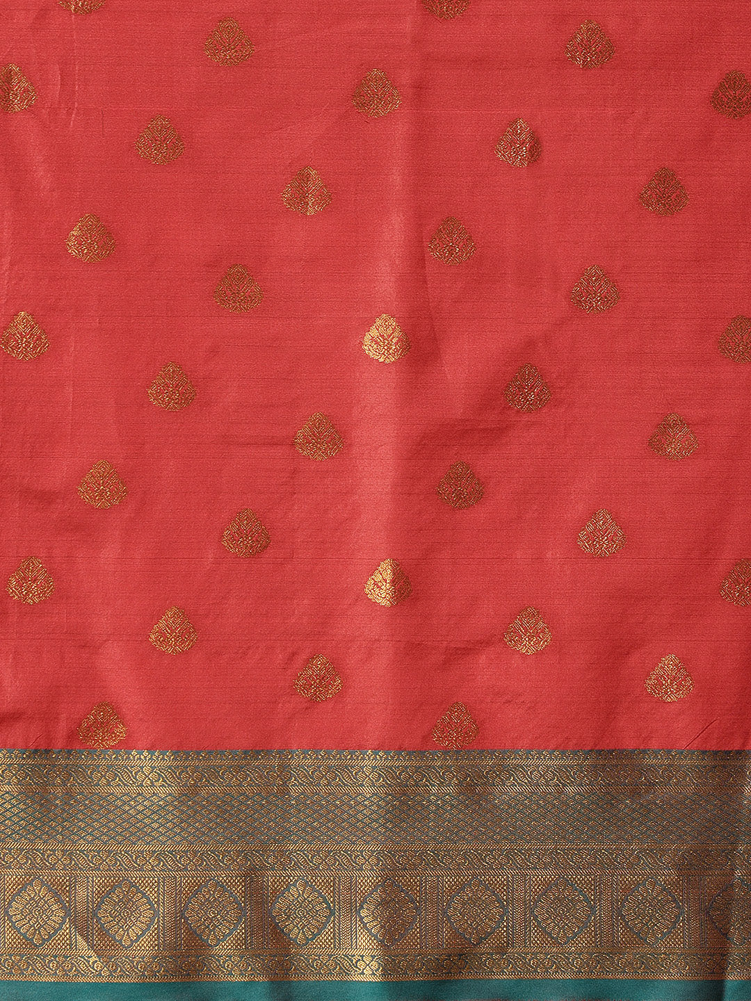 Hiral Fashion Red Kanjeevaram Silk Woven Design Saree | Swadesiicart