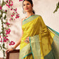 Hiral Fashion Yellow Kanjeevaram Silk Woven Design Saree | Swadesiicart