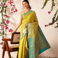 Hiral Fashion Yellow Kanjeevaram Silk Woven Design Saree | Swadesiicart