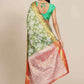 Hiral Fashion Green Banarasi Tissue Silk Floral Zari Woven Saree | Swadesiicart