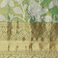 Hiral Fashion Green Banarasi Tissue Silk Floral Zari Woven Saree | Swadesiicart