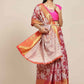 Hiral Fashion Pink Banarasi Tissue Silk Floral Zari Woven Saree | Swadesiicart