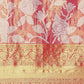 Hiral Fashion Pink Banarasi Tissue Silk Floral Zari Woven Saree | Swadesiicart