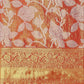 Red Pure Silk Embellished Floral Saree with Unstitched Blouse - Hiral Fashion | Swadesiicart