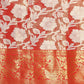 Orange Tissue Silk Woven Zari Design Floral Saree with Unstitched Blouse - Hiral Fashion | Swadesiicart