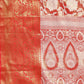 Orange Tissue Silk Woven Zari Design Floral Saree with Unstitched Blouse - Hiral Fashion | Swadesiicart