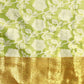 Green Tissue Silk Woven Zari Design Floral Saree with Unstitched Blouse - Hiral Fashion | Swadesiicart
