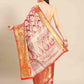 Pink Tissue Silk Woven Zari Design Floral Saree with Unstitched Blouse - Hiral Fashion | Swadesiicart