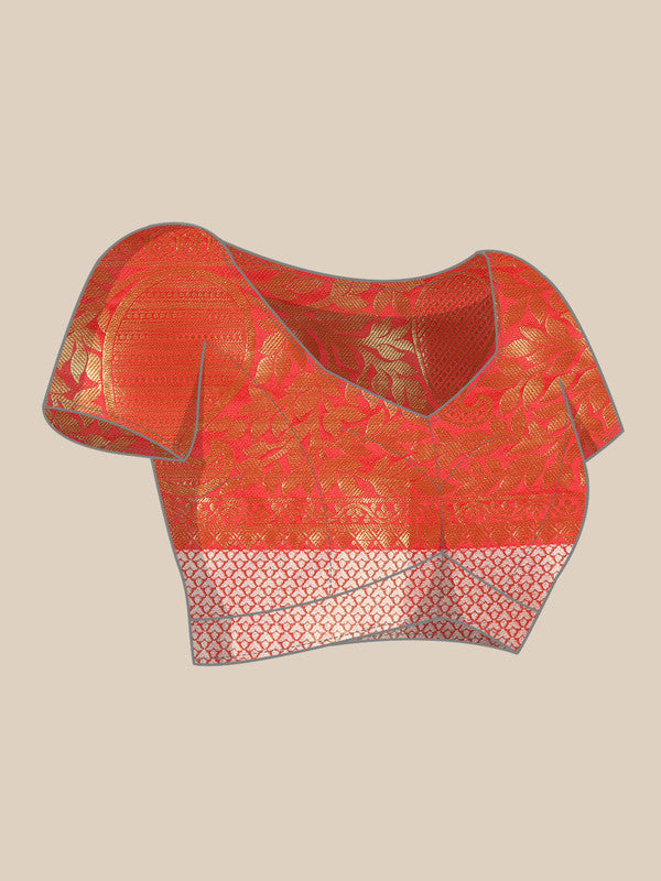 Yellow Tissue Silk Woven Zari Design Floral Saree with Unstitched Blouse - Hiral Fashion | Swadesiicart