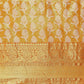 Mustard Brocade Woven Zari Design Floral Saree with Unstitched Blouse - Hiral Fashion | Swadesiicart