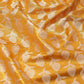Mustard Brocade Woven Zari Design Floral Saree with Unstitched Blouse - Hiral Fashion | Swadesiicart