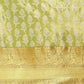 Green Brocade Woven Zari Design Floral Saree with Unstitched Blouse - Hiral Fashion | Swadesiicart
