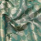 Turquoise Brocade Woven Zari Design Floral Saree with Unstitched Blouse - Hiral Fashion | Swadesiicart