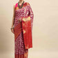 Pink Brocade Woven Zari Design Floral Saree with Unstitched Blouse - Hiral Fashion | Swadesiicart