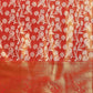 Red Brocade Woven Zari Design Floral Saree with Unstitched Blouse - Hiral Fashion | Swadesiicart