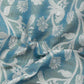 Turquoise Brocade Woven Zari Design Floral Saree with Unstitched Blouse - Hiral Fashion | Swadesiicart