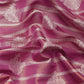 Pink Silk Blend Woven Zari Design Striped Saree with Unstitched Blouse - Hiral Fashion | Swadesiicart