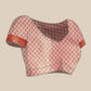Pink Silk Blend Woven Zari Design Striped Saree with Unstitched Blouse - Hiral Fashion | Swadesiicart