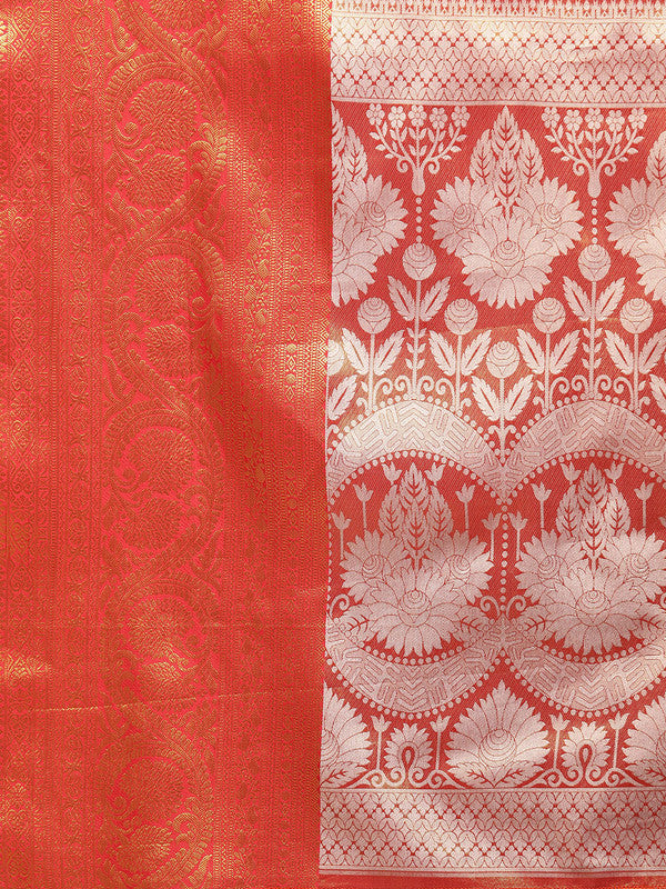 Purple Silk Blend Woven Zari Design Striped Saree with Unstitched Blouse - Hiral Fashion | Swadesiicart