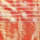 Red Silk Blend Woven Zari Design Striped Saree with Unstitched Blouse - Hiral Fashion | Swadesiicart