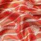 Red Silk Blend Woven Zari Design Striped Saree with Unstitched Blouse - Hiral Fashion | Swadesiicart