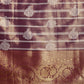 Purple Silk Blend Woven Zari Design Striped Saree with Unstitched Blouse - Hiral Fashion | Swadesiicart
