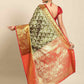 Black Art Silk Woven Zari Design Floral Saree with Unstitched Blouse - Hiral Fashion | Swadesiicart
