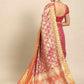 Pink Art Silk Woven Zari Design Floral Saree with Unstitched Blouse - Hiral Fashion | Swadesiicart