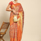 Hiral Fashion Red Kanjeevaram Art Silk Floral Woven Zari Design Saree | Swadesiicart