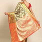 Black Art Silk Woven Zari Design Floral Saree with Unstitched Blouse - Hiral Fashion | Swadesiicart