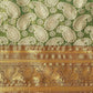 Green Art Silk Woven Zari Design Floral Saree with Unstitched Blouse - Hiral Fashion | Swadesiicart